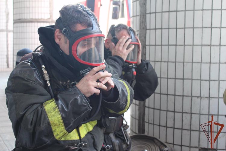 В Москве прошли совместные учения сотрудников Росгвардии и МЧС