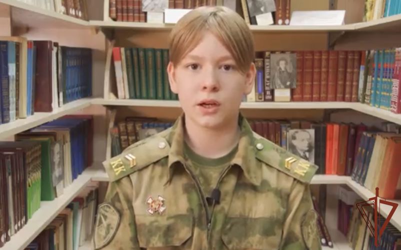 Кадеты Росгвардии из Иркутска записали видеоролик в поддержку участников спецоперации (видео)