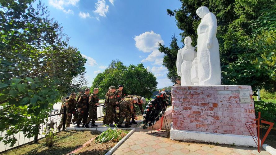 При поддержке Росгвардии в Калужской области проводятся патриотические сборы «Память поколений. Зайцева гора» 