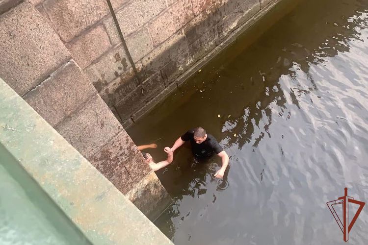 Прыгнувшего с моста в Петербурге мужчину спас ОМОН Росгвардии (видео)