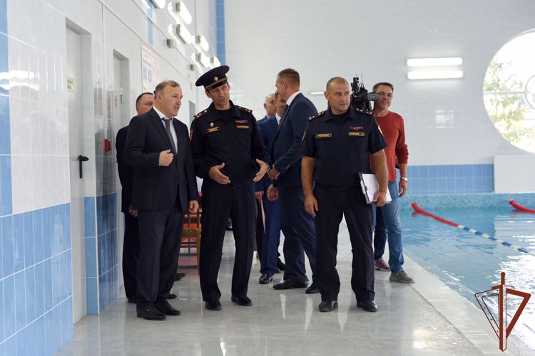 В Адыгее для росгвардейцев введен в эксплуатацию спортивный комплекс (видео)
