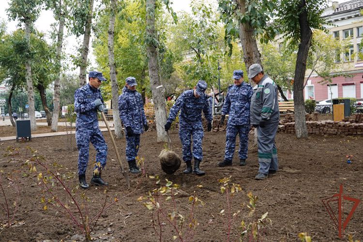 К акции «Древо Сталинграда» присоединились росгвардейцы из Бурятии 