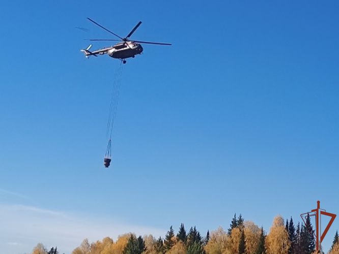 Авиация Росгвардии отработала действия по ликвидации природного пожара в Сибири