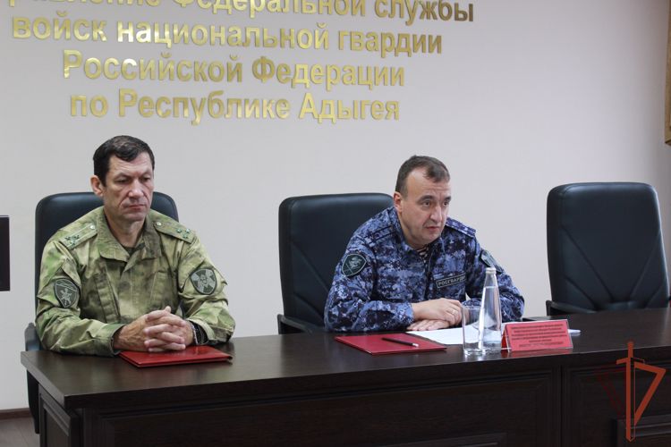 Заместитель командующего Южным округом проверил организацию деятельности Управления Росгвардии по Адыгее