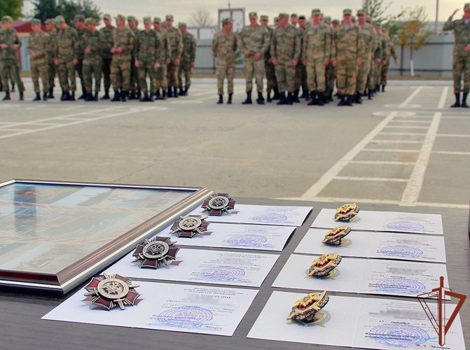 Ханкалинский батальон грозненского соединения Росгвардии отметил годовщину образования
