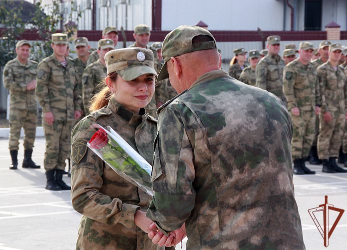Ханкалинский батальон грозненского соединения Росгвардии отметил годовщину образования