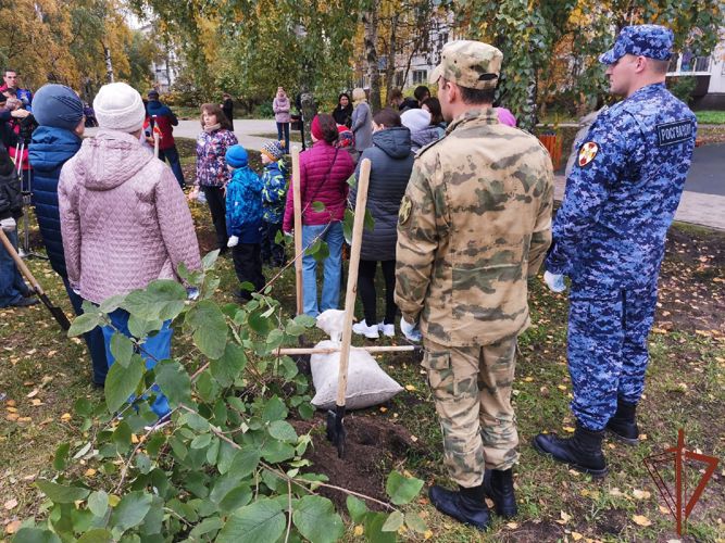 Сотрудники Росгвардии из Карелии присоединились к ведомственной акции «Дерево Сталинграда»