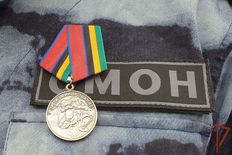 На Кубани взрывотехникам Росгвардии вручены медали «За разминирование» 