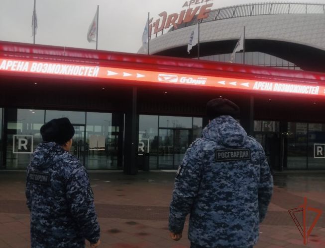 Росгвардия обеспечила правопорядок во время проведения матча КХЛ в Омске