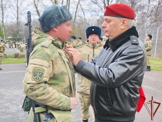 Отличившимся в спецоперации росгвардейцам вручили государственные награды в Ленинградской области (видео)
