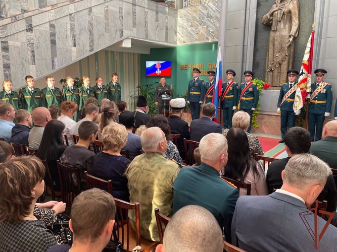 Госнаграды переданы семьям погибших военнослужащих Росгвардии