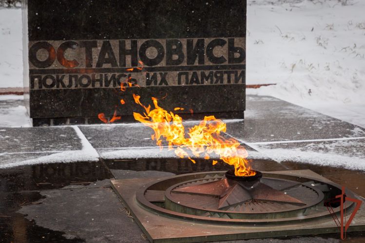 Росгвардейцы приняли участие в памятном митинге по случаю 80-летия освобождения Пятигорска от захватчиков