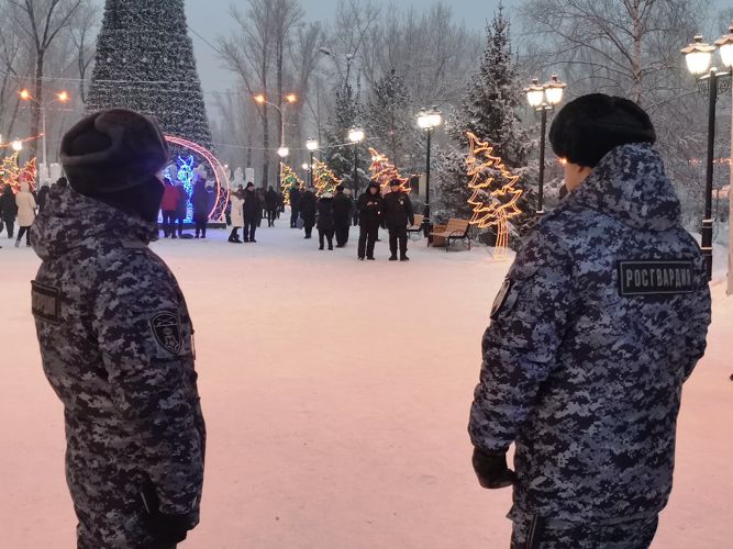 Безопасность в новогоднюю ночь обеспечила Росгвардия в Сибири