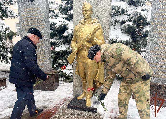 Представители Росгвардии приняли участие в мероприятиях, посвященных дню освобождения Ростова-на-Дону