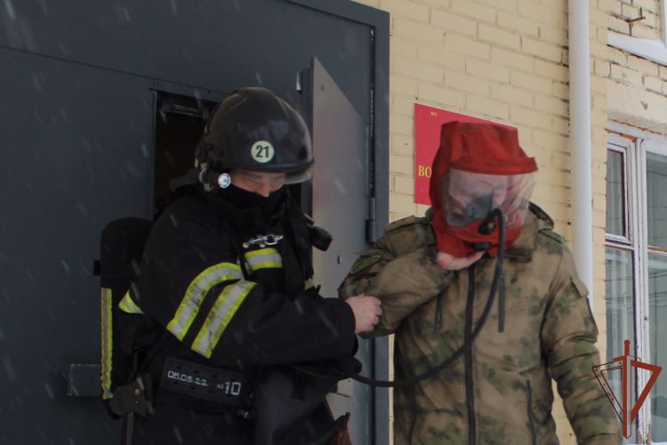 На объектах Росгвардии прошли пожарно-тактические учения в Алтайском крае