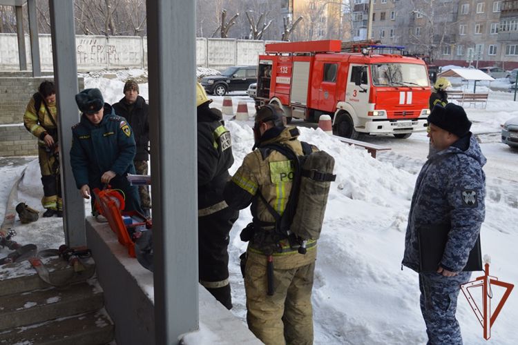 На объектах Росгвардии прошли пожарно-тактические учения в Алтайском крае