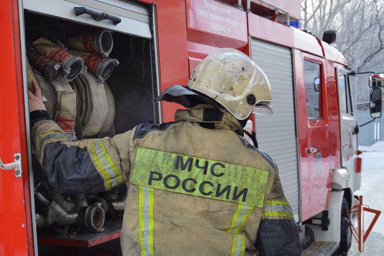 На объектах Росгвардии прошли пожарно-тактические учения в Алтайском крае