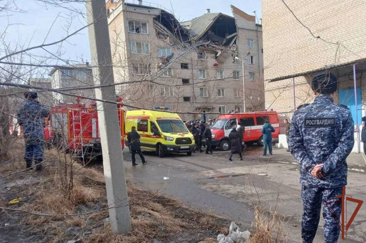 Росгвардия обеспечивает безопасность на месте взрыва газа в жилом доме в Забайкальском крае