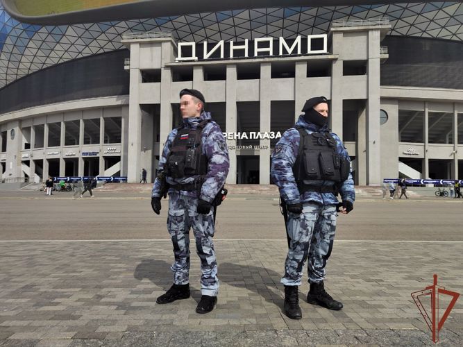 Росгвардия обеспечила правопорядок во время проведения матча РПЛ в Москве 