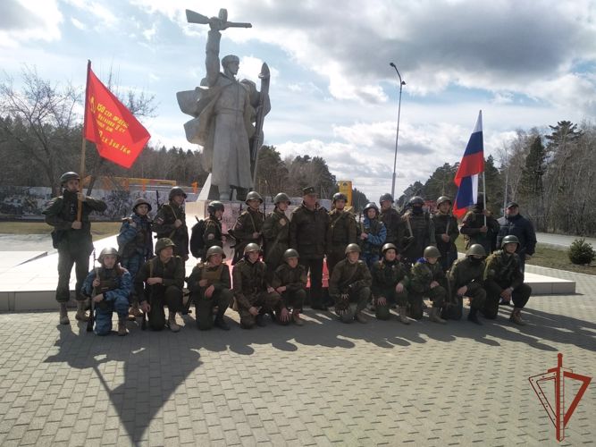 Представители Росгвардии присоединились к патриотической акции «Марш потомков победителей» в Кургане