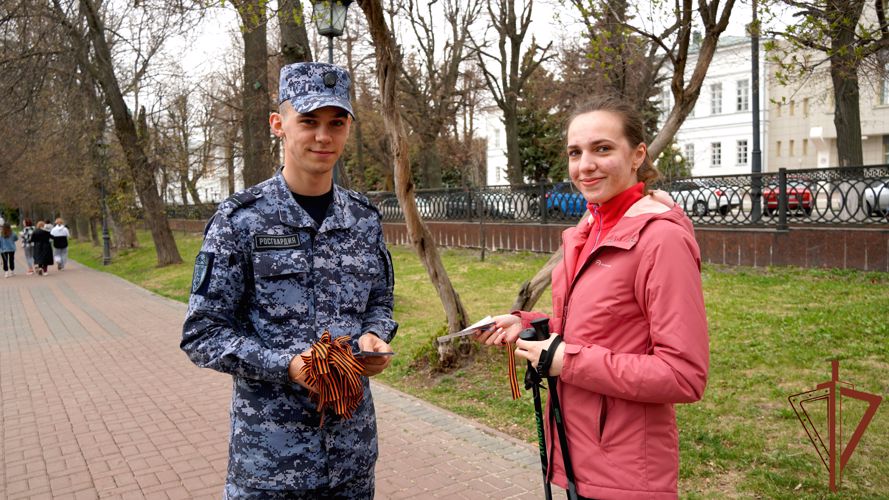 В Приволжском округе Росгвардии стартовала акция «Георгиевская ленточка»