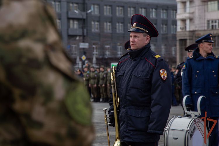 В Челябинске оркестр Росгвардии приступил к репетициям Парада Победы