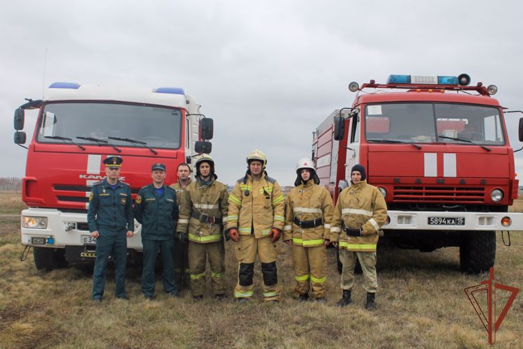В Уральском округе Росгвардии состоялось пожарно-тактическое занятие