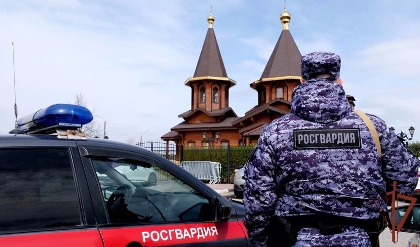 В период пасхальных богослужений  росгвардейцы Центрального округа обеспечивали правопорядок (видео)