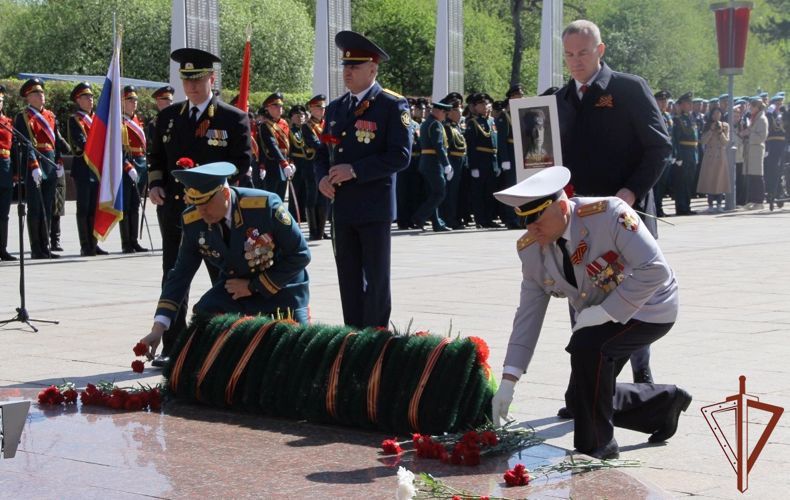 На Урале росгвардейцы приняли участие в памятных мероприятиях, посвященных 78-й годовщине Победы 