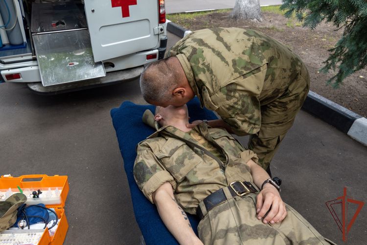 В столичном полку охраны и обеспечения Центрального округа Росгвардии проведена пожарная тренировка