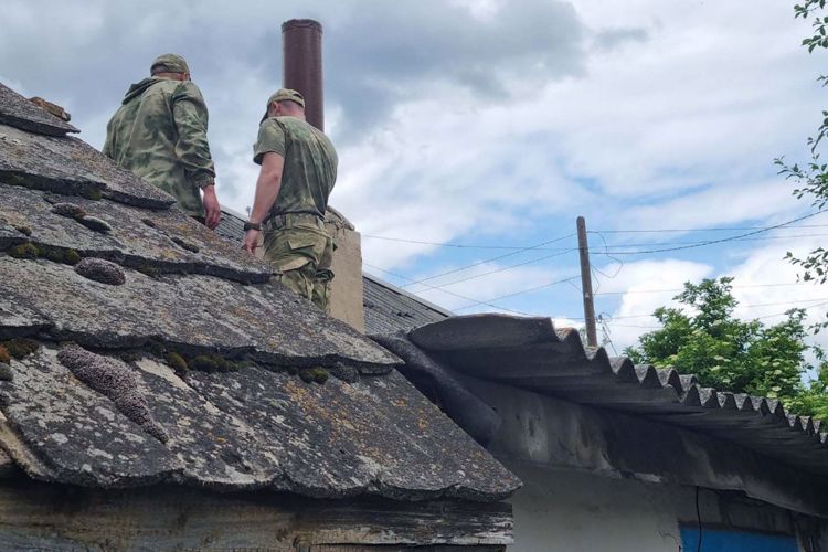 Росгвардейцы помогли починить крышу 101-летнему участнику Сталинградской битвы