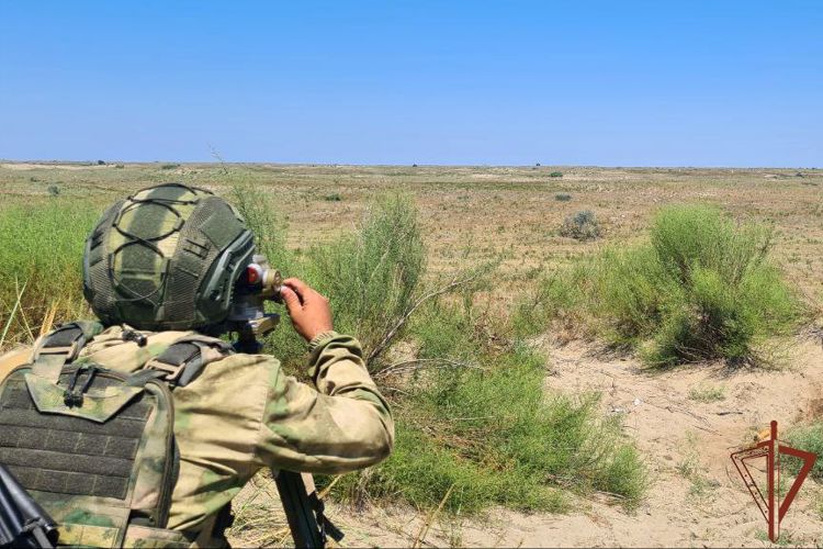 Тактическое учение минометной батареи полка оперативного назначения Росгвардии прошло в Чеченской Республике
