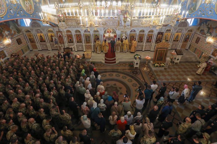 В День крещения Руси в Главном храме Росгвардии прошло праздничное богослужение