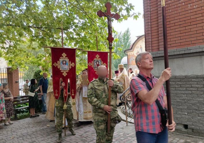 Росгвардейцы приняли участие в праздничном богослужении в Запорожской области