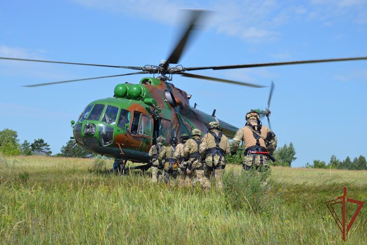 Спецназ Росгвардии на Алтае продемонстрировал журналистам приемы беспарашютного десантирования  (видео)