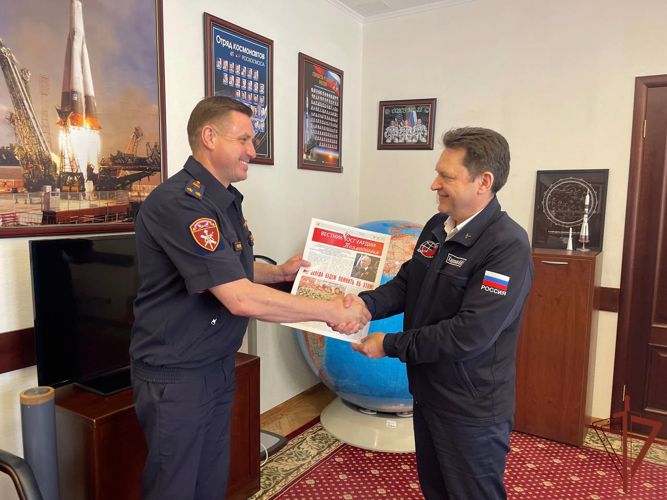 Космонавты поздравили подмосковных росгвардейцев с днем образования территориального органа 