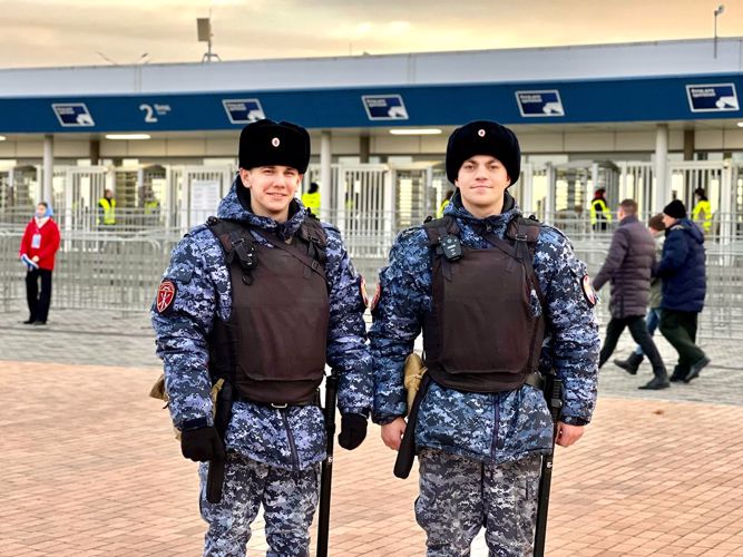 Общественный порядок на футбольном матче в Калининграде обеспечили военнослужащие Росгвардии