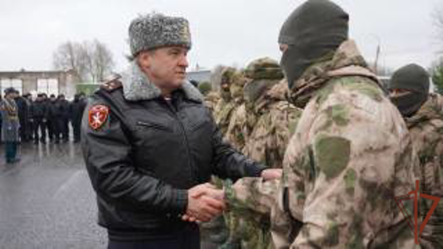 Встретили вернувшихся из районов проведения СВО спецназовцев Росгвардии в Московской области