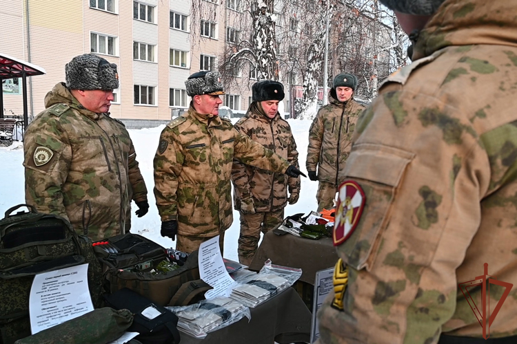Тактико-строевое занятие прошло в Новосибирском военном институте Росгвардии