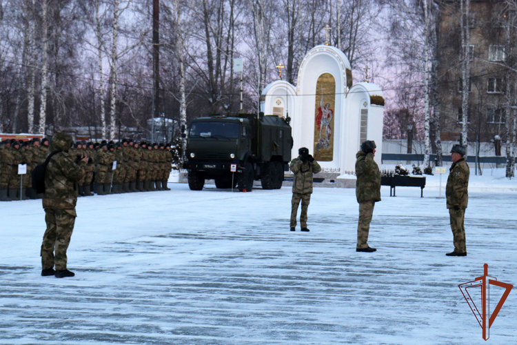 Тактико-строевое занятие прошло в Новосибирском военном институте Росгвардии