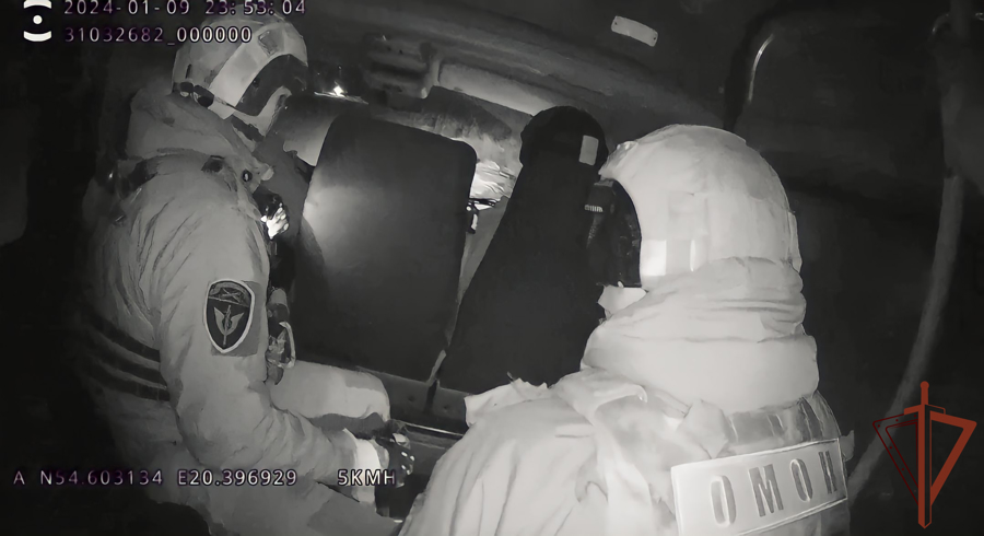 ОМОН «Град» задержал подозреваемых в двойном убийстве в Калининградской области (видео)