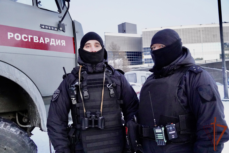 Безопасность матча Континентальной хоккейной лиги обеспечили росгвардейцы в Петербурге