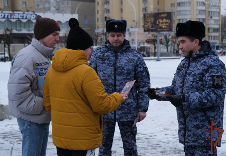 Акция Росгвардии «Безопасный Новый год» проходит в Тамбове