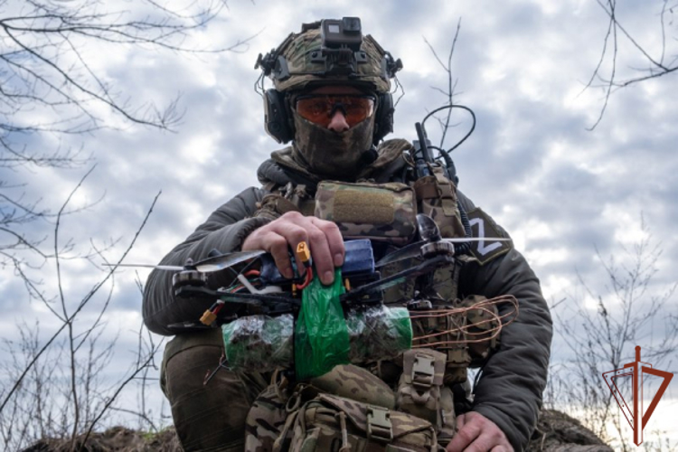 Расчеты FPV-дронов Росгвардии уничтожили живую силу противника на запорожском направлении 