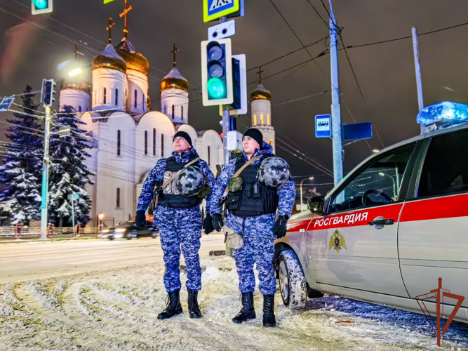 Росгвардия обеспечила правопорядок в период празднования Рождества Христова в Центральной России