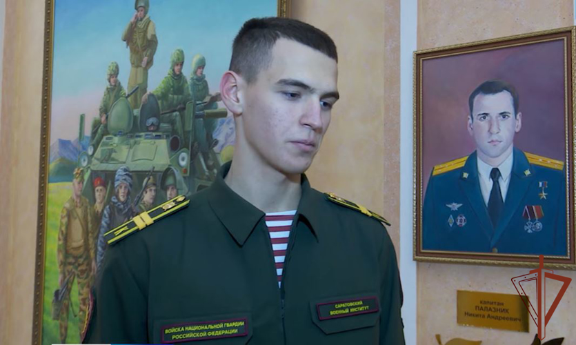 Курсант Росгвардии рассказал журналистам ГТРК «Саратов» о ведомственном институте