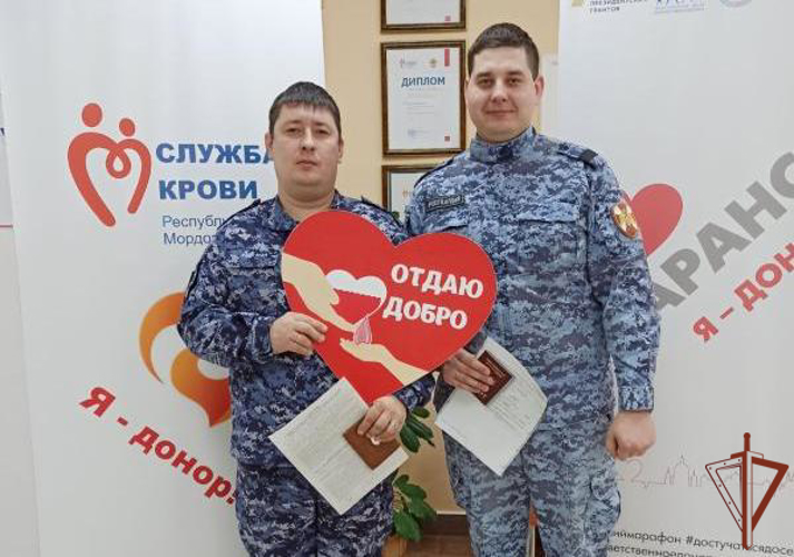 Росгвардейцы пополнили банк крови медучреждений Мордовии