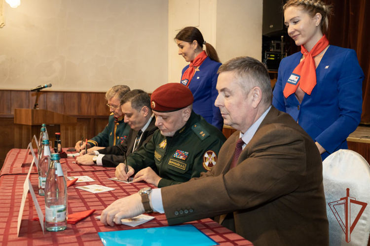 В Академическом ансамбле Росгвардии состоялось торжественное  гашение юбилейной почтовой марки