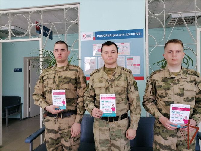 Военнослужащие саровского соединения Росгвардии присоединились к донорской акции