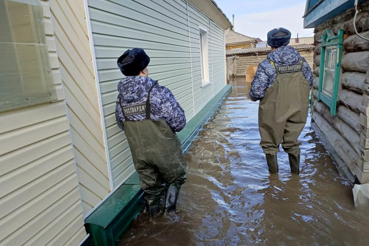 Росгвардейцы помогают жителям Алтайского края,  которые оказались в зонах подтопления